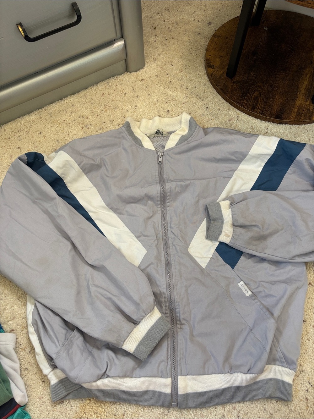 Dior Lavender Bomber Jacket with White & Gray Trim
